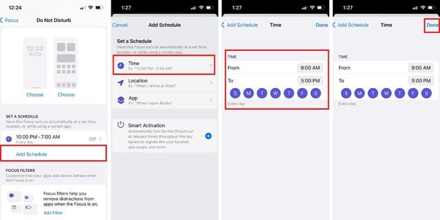 Should you have an event marked in your calendar, you may get a prompt asking if you want "Do Not Disturb" turned on during those scheduled hours.