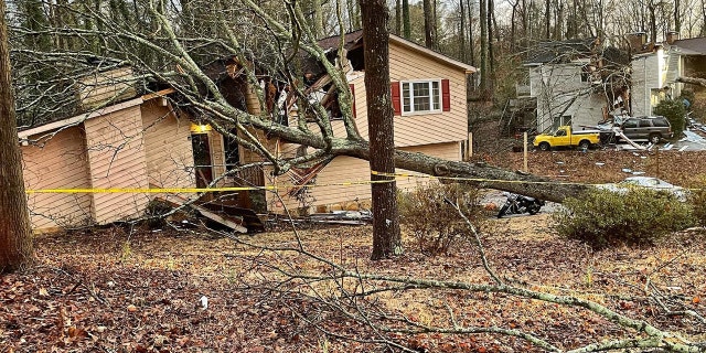 Cobb County Fire and Emergency Services crews responded to multiple calls for power lines down, trees in the roadway, and trees on homes on Jan. 12, 2023.