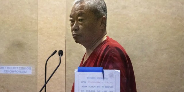 Chunli Zhao appears for his arraignment at San Mateo Superior Court in Redwood City, Calif., on Wednesday, Jan. 25, 2023