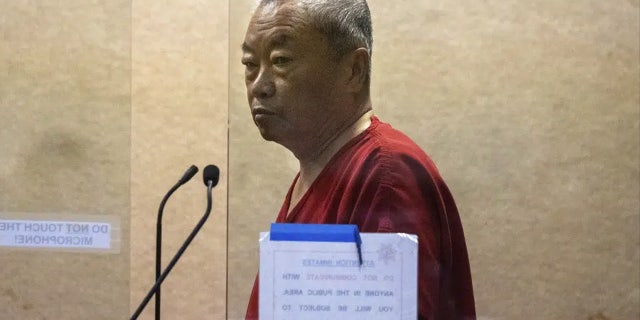 Chunli Zhao appears for his arraignment at San Mateo Superior Court in Redwood City, Calif., on Wednesday, Jan. 25, 2023