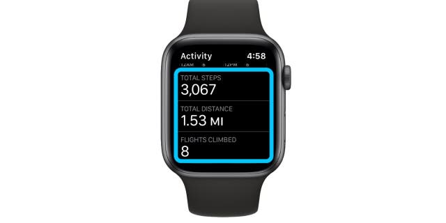 Using Apple Watch to count steps.