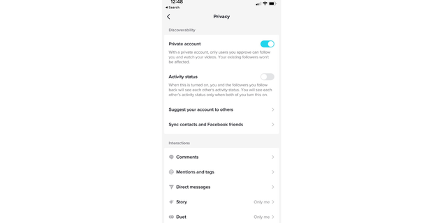 Find out how to adjust all your privacy settings on TikTok by searching 