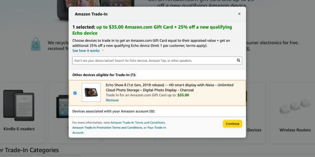 Follow the steps below for an Amazon trade-in.