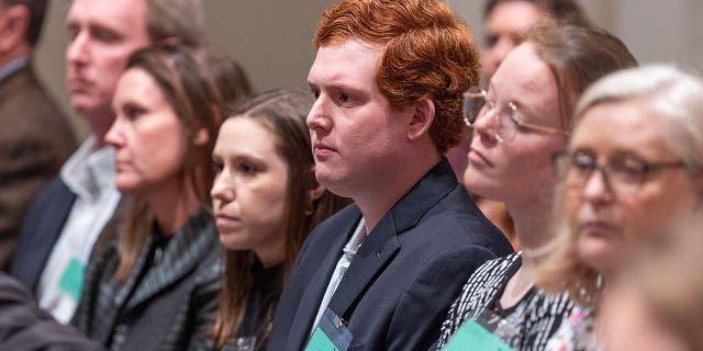 The Murdaugh family listens to opening statements in Alex Murdaugh’s trial for murder at the Colleton County Courthouse in Walterboro, South Carolina, on Jan. 25, 2023.