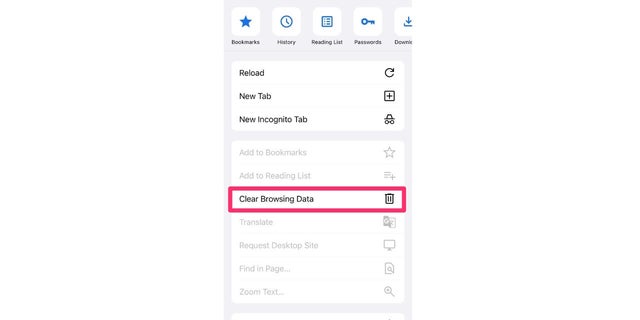 Как да изчистите данните за сърфиране в Google Chrome от вашия iPhone.