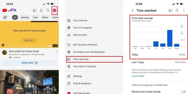 Pantau waktu Anda menonton di YouTube