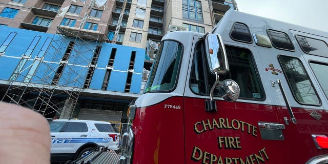 Following a scaffolding collapse, there are three casualties, Charlotte fire confirmed. Another two people have been transported to an area hospital. 