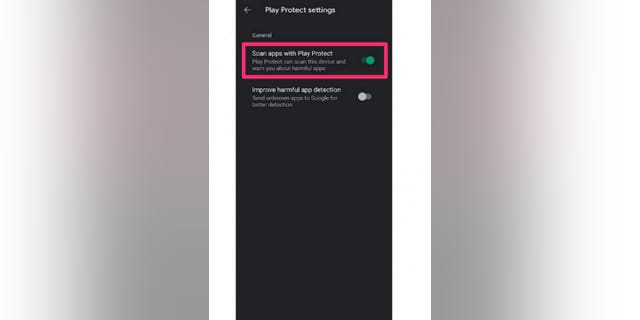 How to choose "settings" from the Google Play app.  Kurt Knutsson shows how to get rid of apps infected with a virus.