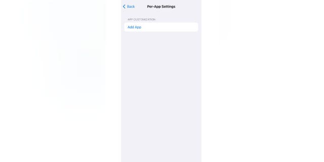 iPhone screenshot showing how to select "Add App."