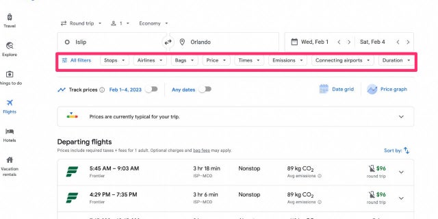 Book Flights on Google Flights