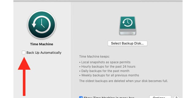 Screenshot showing you how to backup your computer automatically.