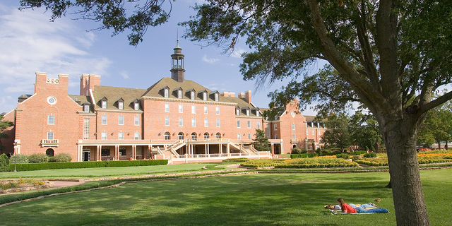 Student Union building on the campus of the Oklahoma State University on October 1, 2005 in Stillwater, Oklahoma. (Photo by Wesley Hitt/Getty Images)