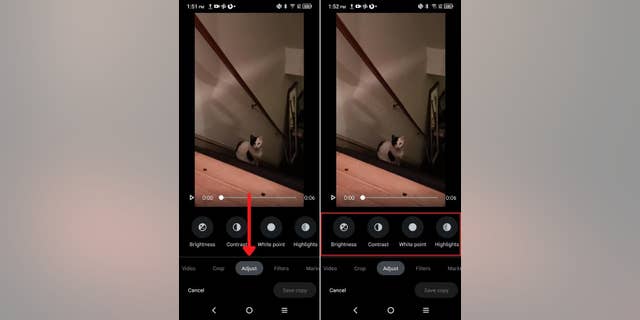 Here's how to adjust video effects for Android.