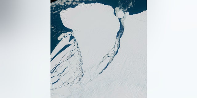 The new iceberg is pictured in Coats Land, Antarctica, January 24, 2023.