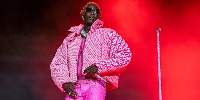 Rapper Young Thug performs at the Lollapalooza Music Festival on August 1, 2021 in Grant Park, Chicago.