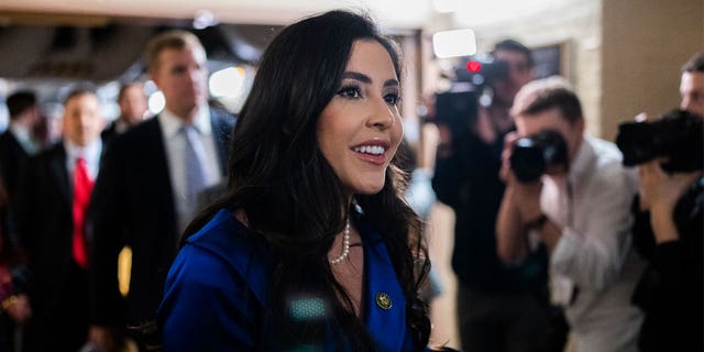 Then Rep.-elect Anna Paulina Luna, R-Fla., is seen outside a meeting of the House Republican Conference in the U.S. Capitol on Tuesday, January 3, 2023.