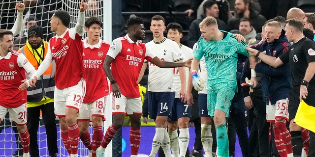 Arsenal goalkeeper Aaron Ramsdale made seven saves in the win at Tottenham Hotspur Stadium in London on Sunday, January 15, 2023.