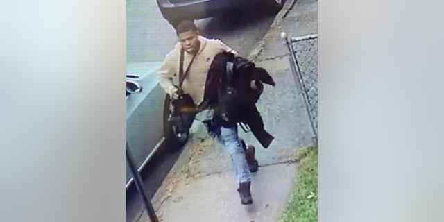 Pennsylvania officials on Monday released images of Aaron Swann, 28, who allegedly shot a police chief dead and injured another officer. 