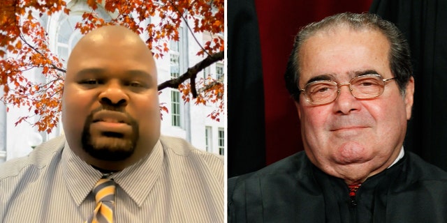 Emory law professor Darren Hutchinson | late Supreme Court Justice Antonin Scalia