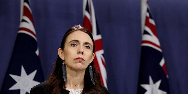 New Zealand Prime Minister Jacinda Ardern addresses members of the media during a joint news conference hosted with Australian Prime Minister Anthony Albanese, following their annual Leaders’ Meeting, at the Commonwealth Parliamentary Offices in Sydney on July 8, 2022.