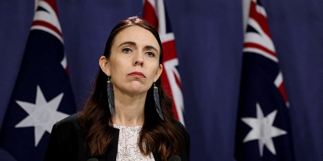 New Zealand Prime Minister Jacinda Ardern addresses members of the media during a joint news conference hosted with Australian Prime Minister Anthony Albanese, following their annual Leaders’ Meeting, at the Commonwealth Parliamentary Offices in Sydney on July 8, 2022.