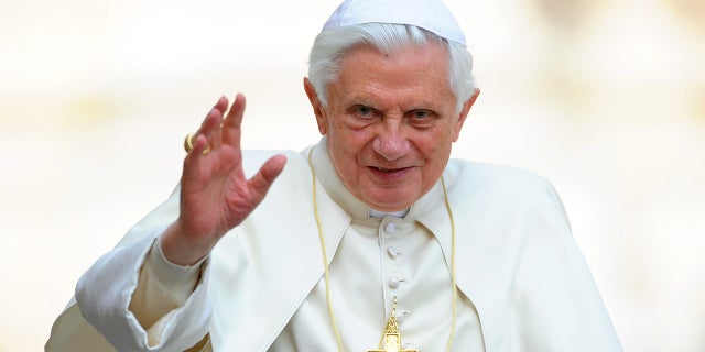 File photo - Pope Benedict XVI helds the weekly general audience in St. Peter's square at the Vatican, April 21, 2010. 