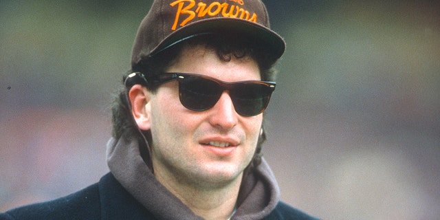 Bernie Kosar of the Cleveland Browns looks on prior to the start of a game circa 1989. Kosar played for the Browns from 1985-1993.