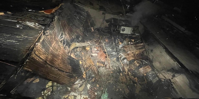 The fire melted butter in a storage room.