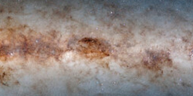 The center of the image made available by the National Science Foundation's NOIRLab in January 2023 shows the galactic plane of the Milky Way galaxy.