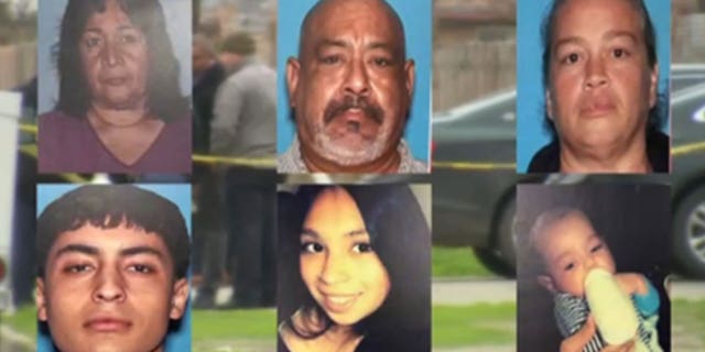 Photo collage of all six victims of the Goshen, California, family murders on Jan. 16, 2023.