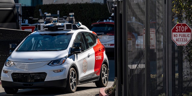 A Cruise vehicle in San Francisco, California, U.S., on Wednesday Feb. 2, 2022. 