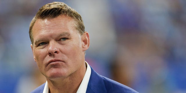 INDIANAPOLIS, IN - SEPTEMBER 12: Indianapolis Colts GM Chris Ballard is seen before the game against the Seattle Seahawks at Lucas Oil Stadium on September 12, 2021 in Indianapolis, Indiana.