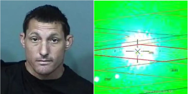 33-year-old Dean Gordon Beolet has been charged with felony misuse of a laser light.
