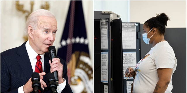 President Joe Biden and a Georgia primary voter