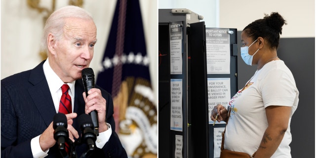 President Joe Biden and a Georgia primary voter