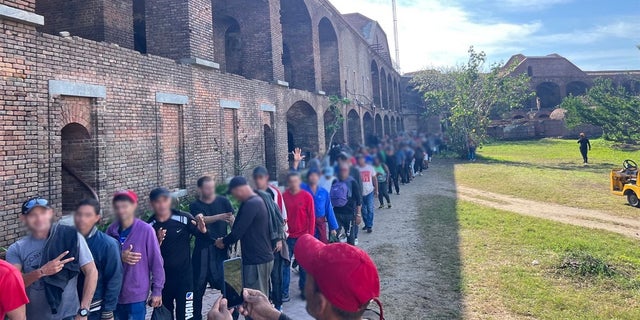 Migrants in Dry Tortugas National Park after a weekend of multiple boat landings.