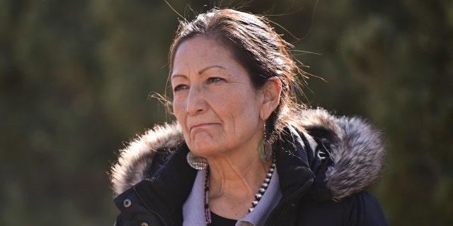 Interior Deb Haaland visits Granada, Colorado, on Feb. 19, 2022.