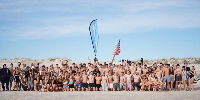 The Sunday Swim project has grown significantly in just one year, as more than 150 people gathered on the beach on Jan. 8, 2023.