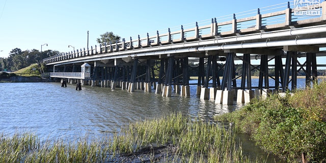 A general view of Archers Creek Bridge in Beaufort, South Carolina. Paul Murdaugh was charged with the death of 19-year-old Mallory Beach after crashing his family's boat in 2019. 