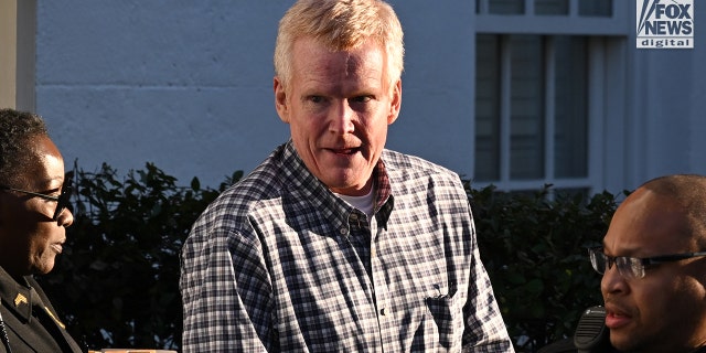 Alex Murdaugh is led out of the Colleton County courthouse in Walterboro, South Carolina on Tuesday, January 24, 2023.