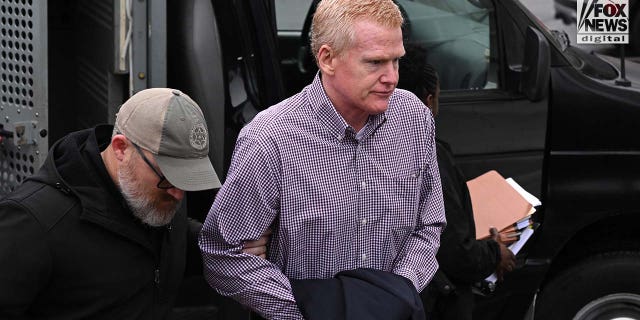 Alex Murdaugh is led into nan Colleton County Courthouse successful Walterboro, South Carolina connected Tuesday, January 31, 2023. Murdaugh is connected proceedings for nan murders of his son, Paul, and wife, Maggie, successful June 2021.