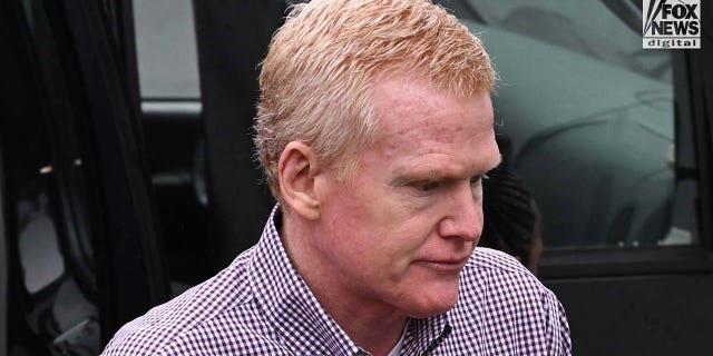 Alex Murdaugh is led into the Colleton County Courthouse in Walterboro, South Carolina on Tuesday, January 31, 2023. Murdaugh is on trial for the killings of his son, Paul, and wife, Maggie, in June 2021.