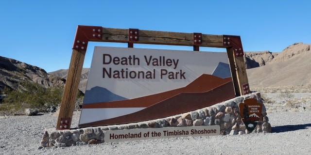 The Death Valley National Park welcome sign