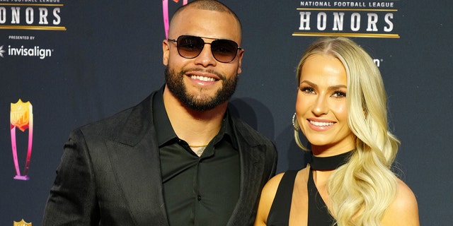 Dak Prescott and Natalie Buffett attend the 11th Annual NFL Honors at the YouTube Theater on February 10, 2022 in Inglewood, California.