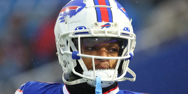 Damar Hamlin of the Buffalo Bills on the field before the New York Jets game at Highmark Stadium on December 11, 2022 in Orchard Park, New York.