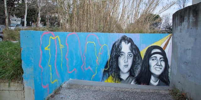 A mural to remember the girls Emanuela Orlandi and Mirella Gregory, who disappeared in 1983, to mark the 50th anniversary of Emanuela Orlandi, the girl who mysteriously disappeared on June 22, 1983.