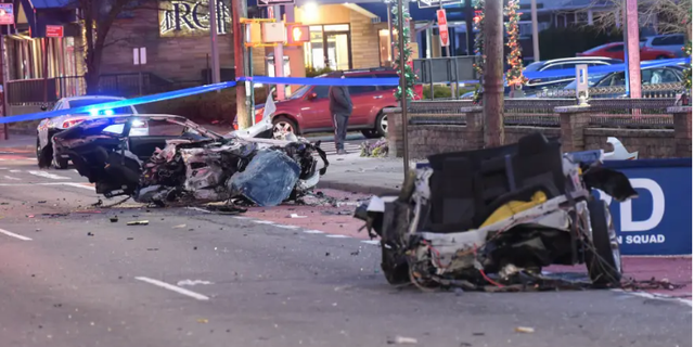 A Staten Island, New York, man accused of driving drunk allegedly crashed into a utility pole, splitting the vehicle into three parts, ejecting his pregnant fiancé, and ripping the baby out of her womb, according to reports.