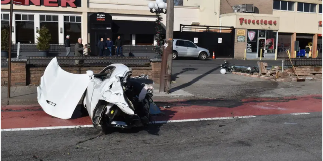 A Staten Island, New York, man accused of driving drunk allegedly crashed into a utility pole, splitting the vehicle into three parts, ejecting his pregnant fiancé, and ripping the baby out of her womb, according to reports.