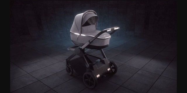 The Ella stroller features baby-soothing features such as Rock-My-Baby mode.