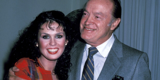 Marie Osmond and Bob Hope during the taping of Bob Hope's USO 40th Anniversary Show at West Point in West Point, N.Y.